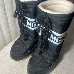 Moon Boot ICON BLACK NYLON BOOTS